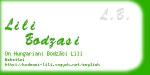 lili bodzasi business card